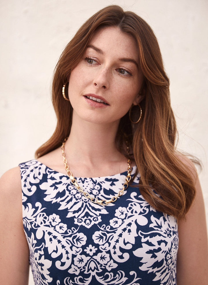 Paisley Print Sleeveless Dress