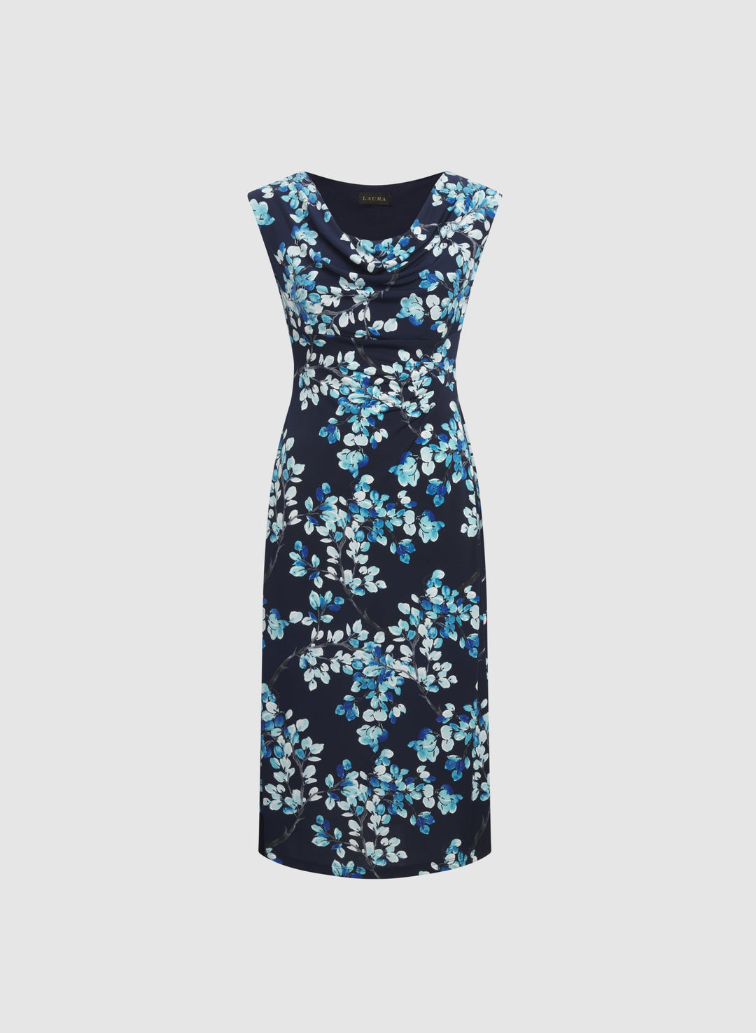 Floral Cowl Neck Dress