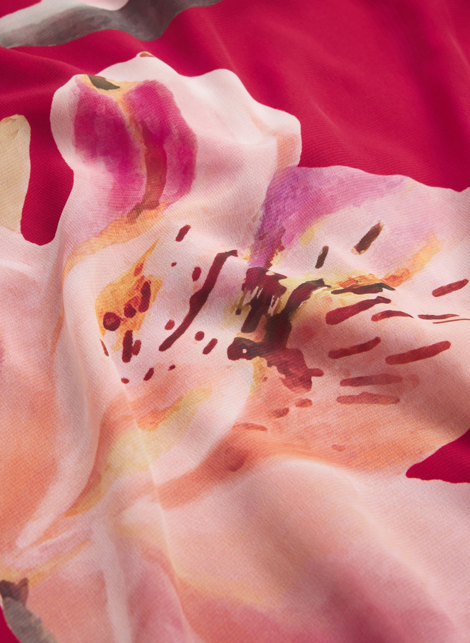 Lily Print Chiffon Dress