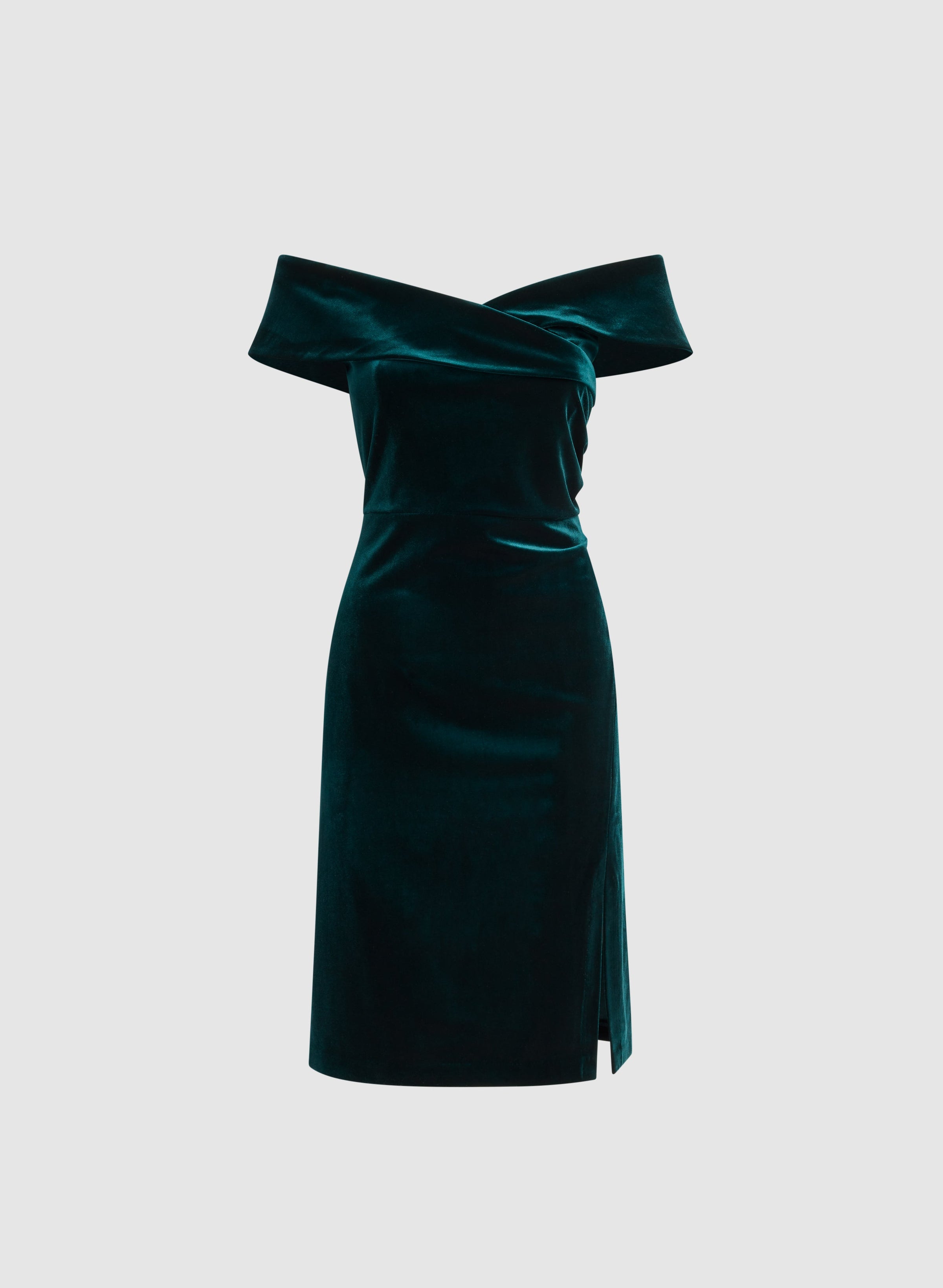 Off-The-Shoulder Velvet Dress