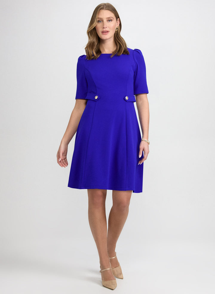Buttoned-Tab Detail Dress