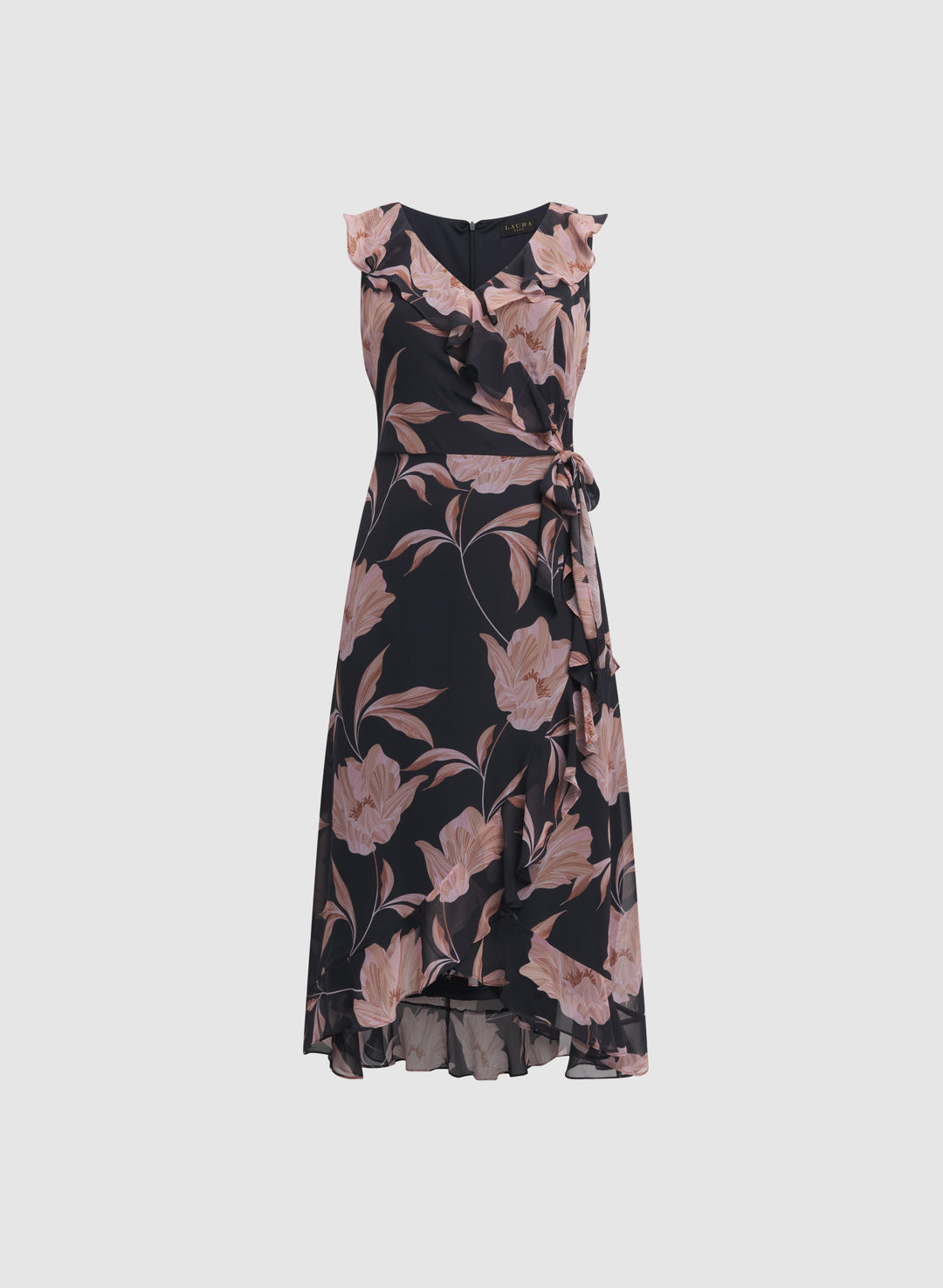 Floral Chiffon Midi Dress