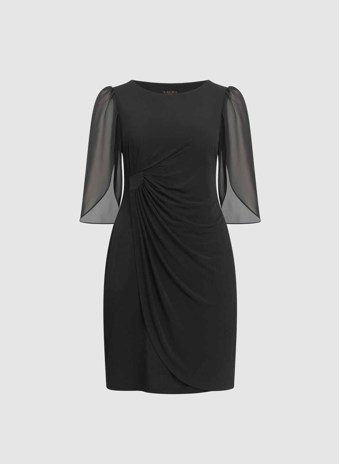 Chiffon Cape Sleeve Dress
