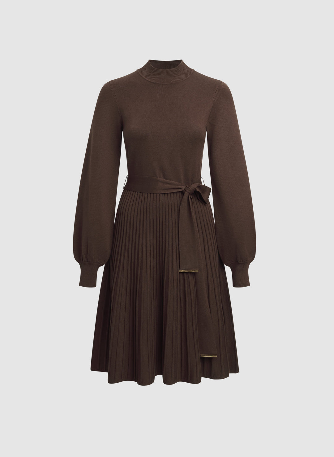 Pleated Sweater Dress