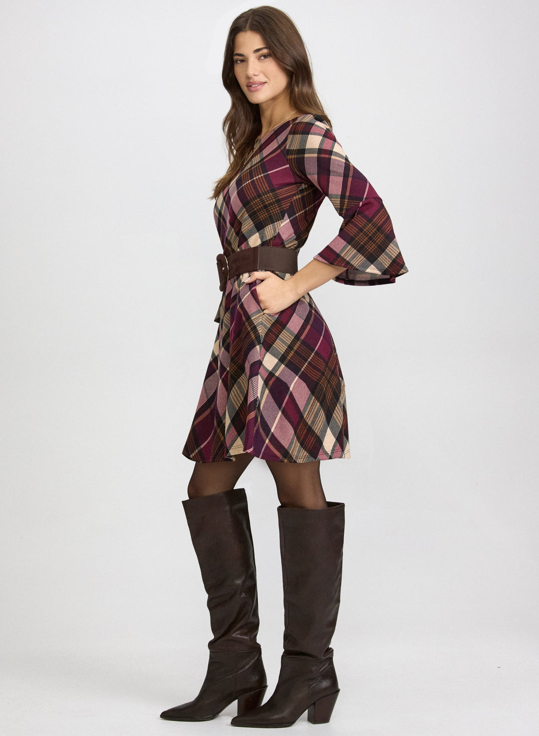 Plaid Sweater Dress