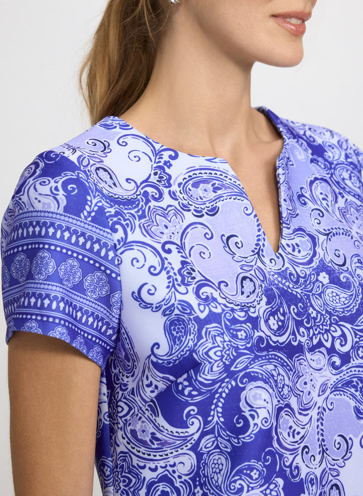 Mixed Paisley Print Dress