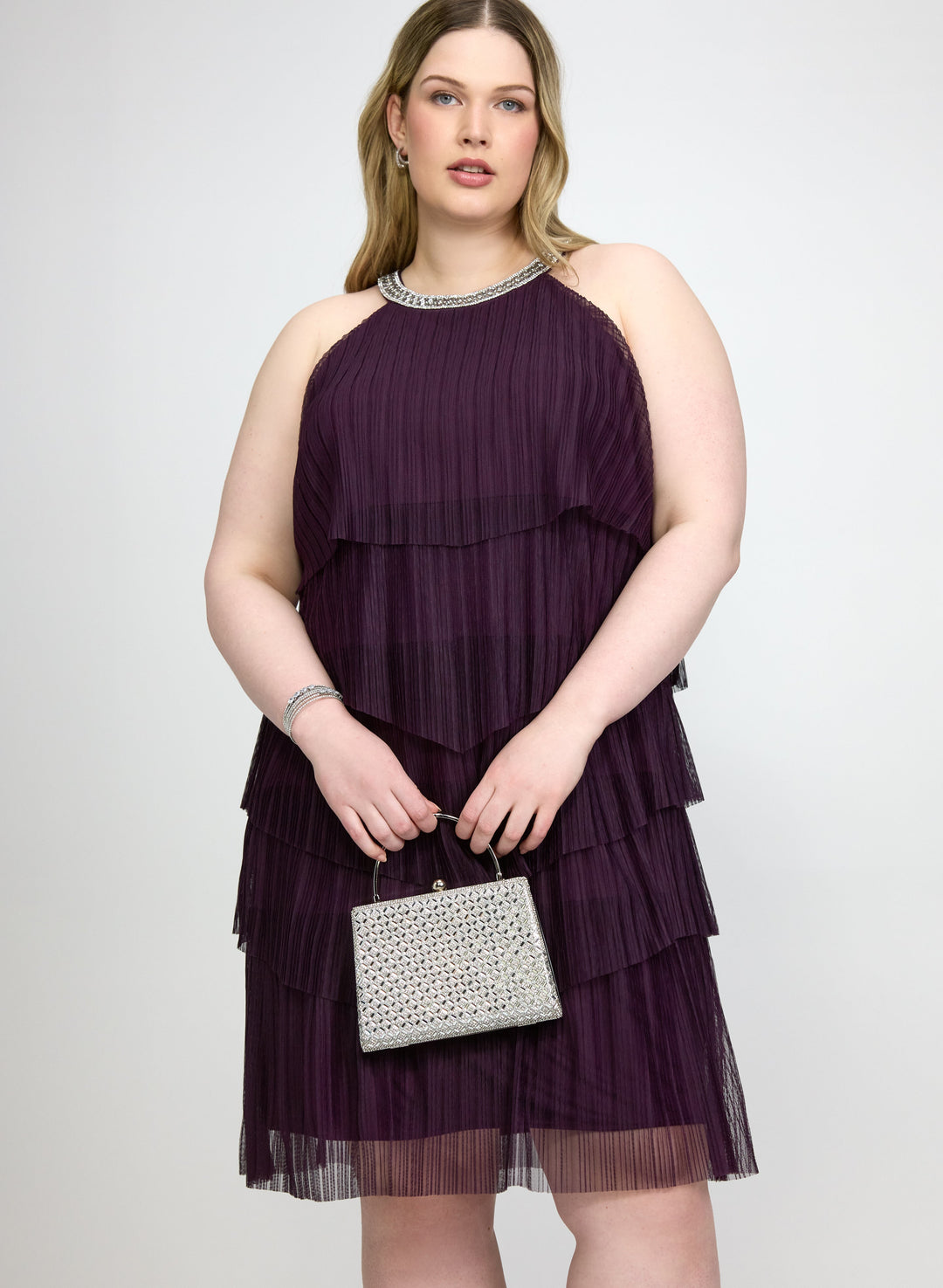 Tiered Mesh Dress