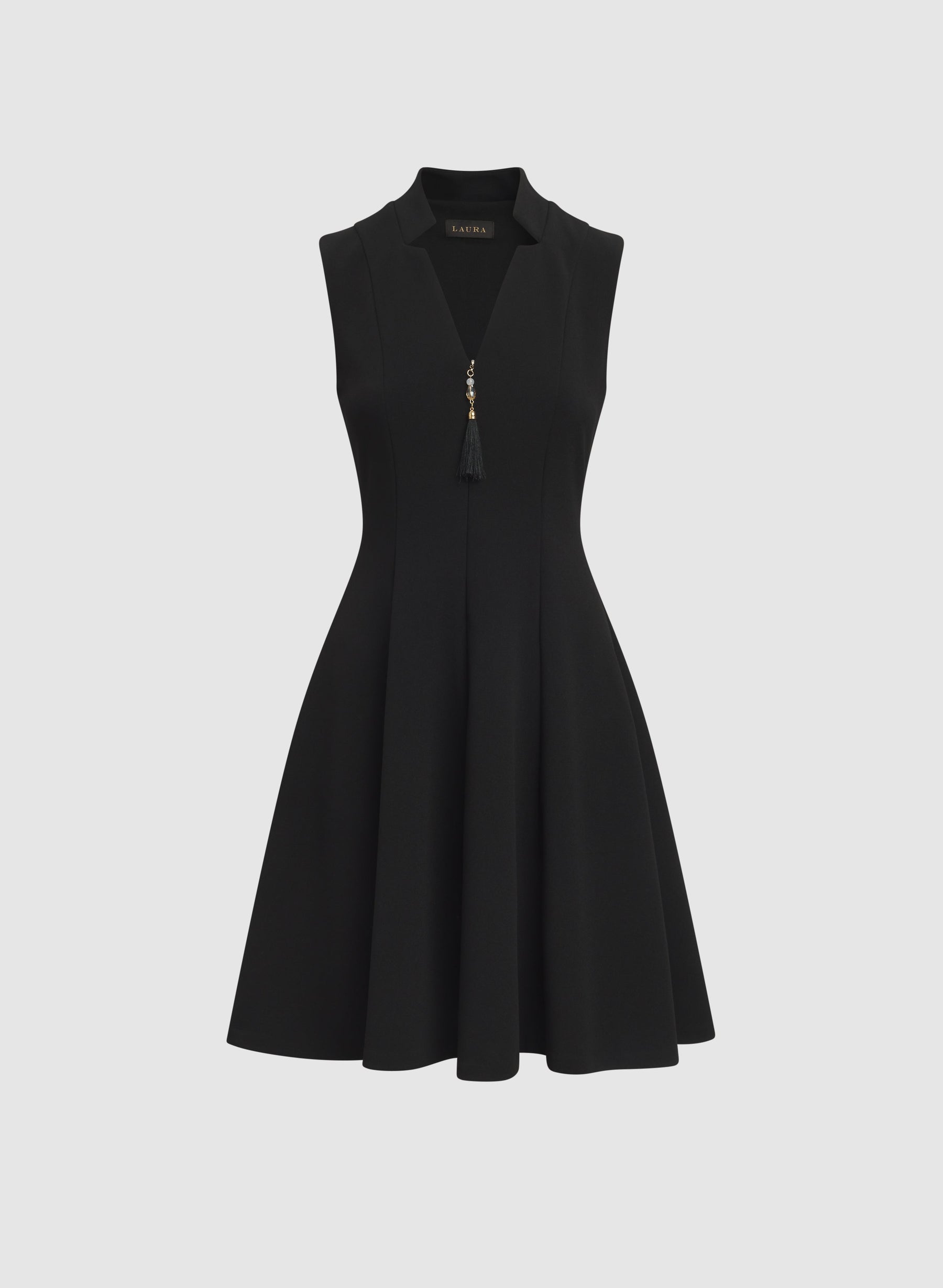 Zip-Up Tassel Detail Dress