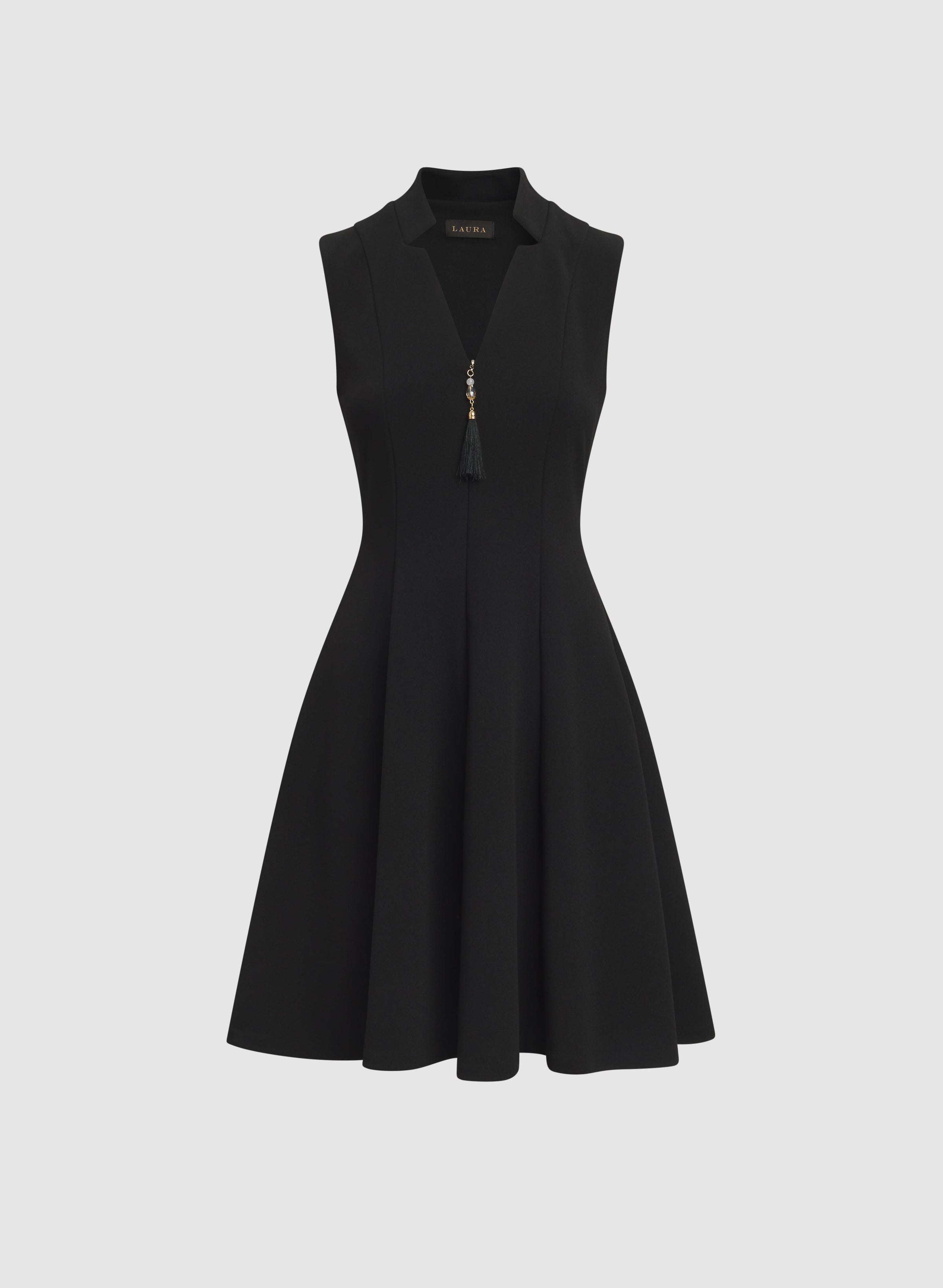 Zip-Up Tassel Detail Dress