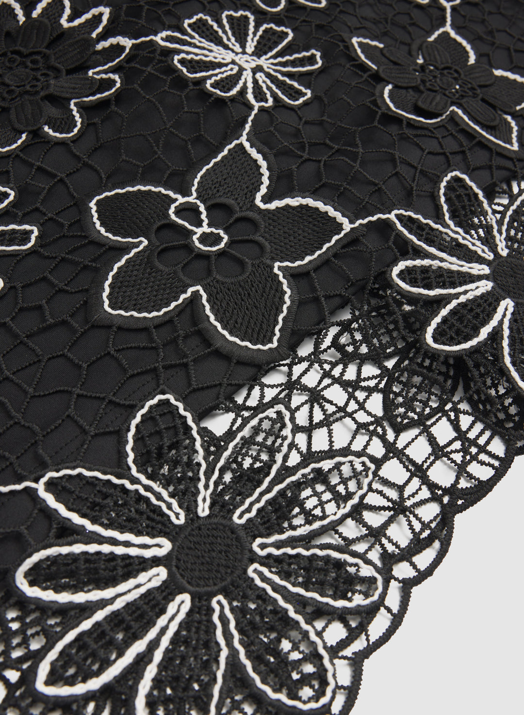 Floral Embroidered Crochet Dress