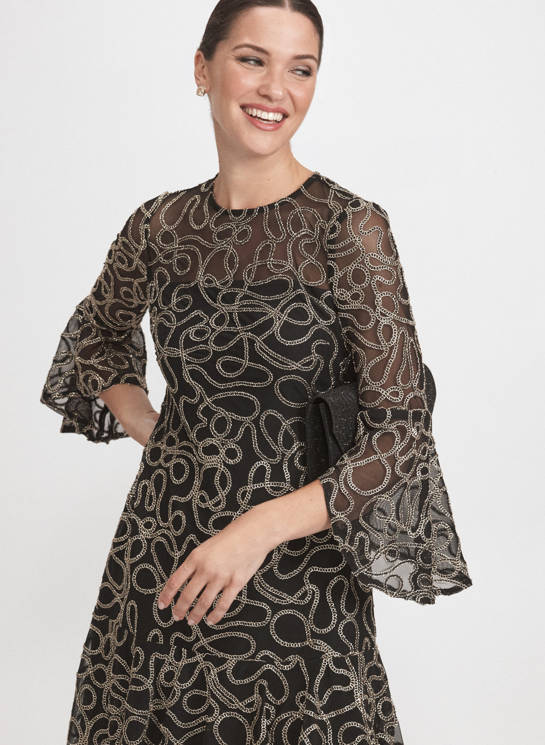 Metallic Embroidered Dress