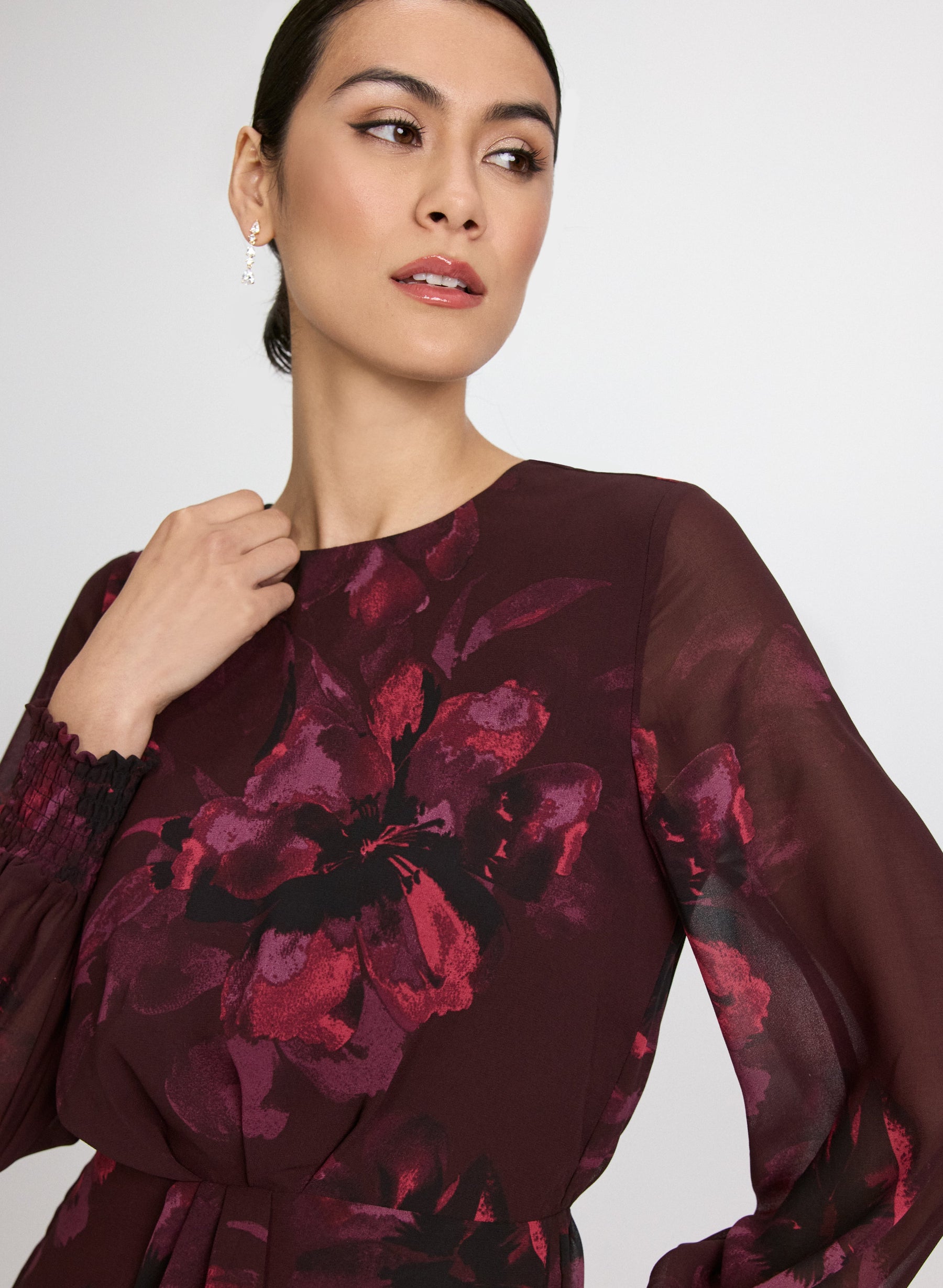 Floral Flounce Front Dress