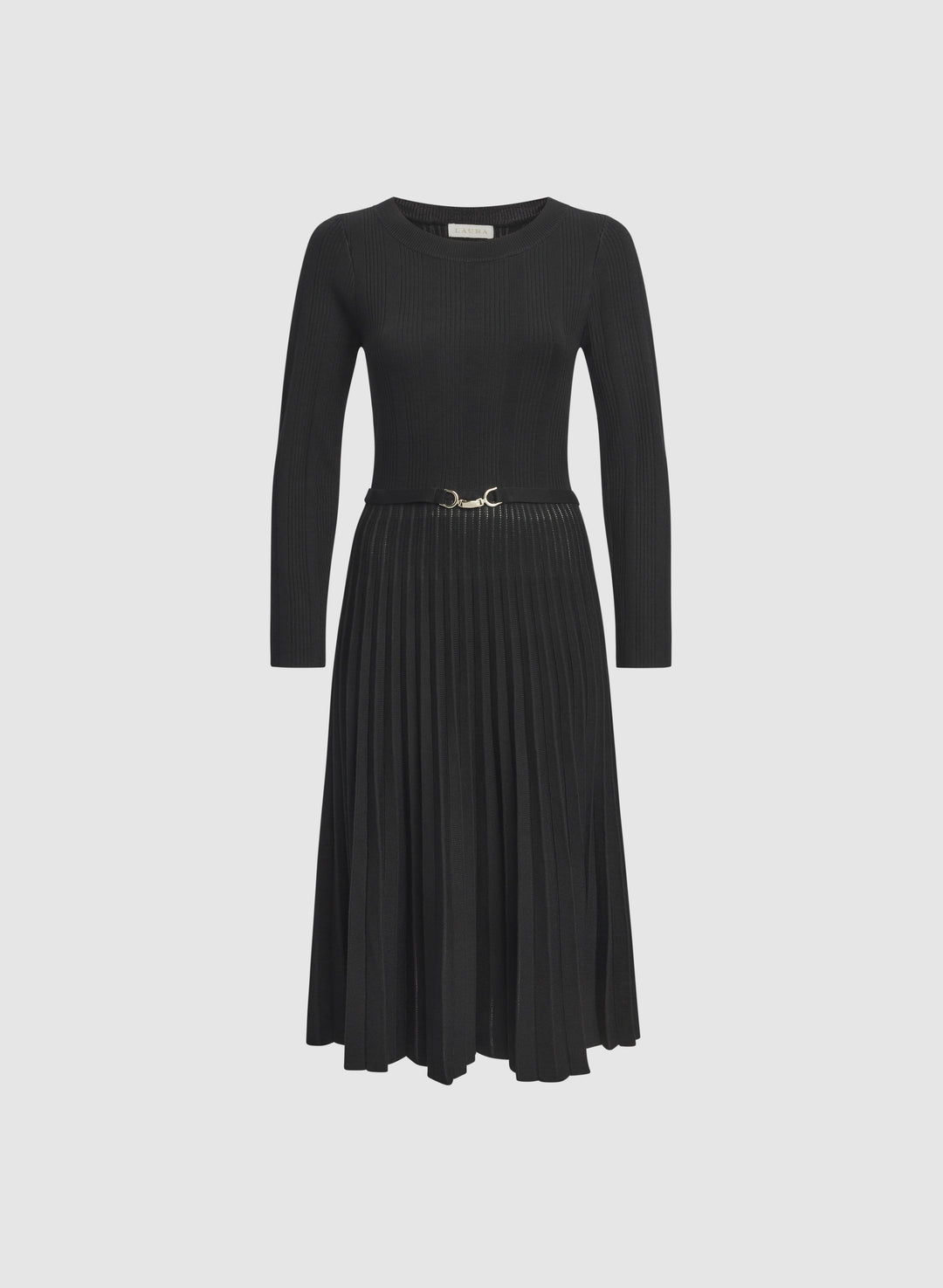 Pleated Knit Dress