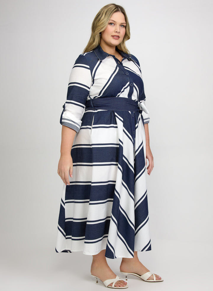 Joseph Ribkoff - Stripe Midi Dress