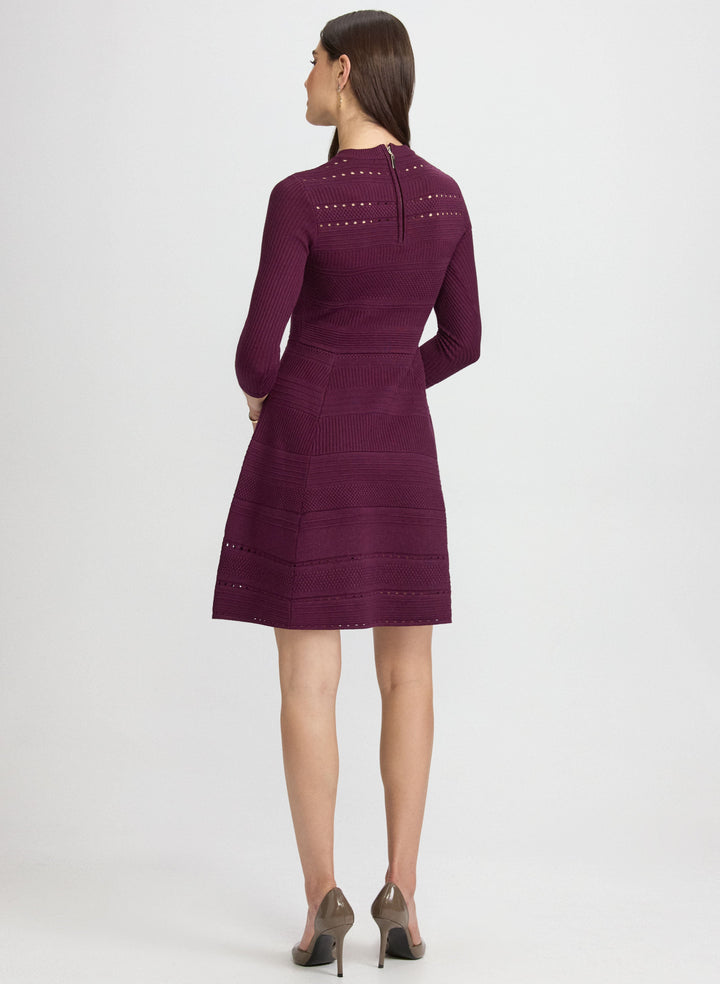 Pointelle Detail Knit Dress