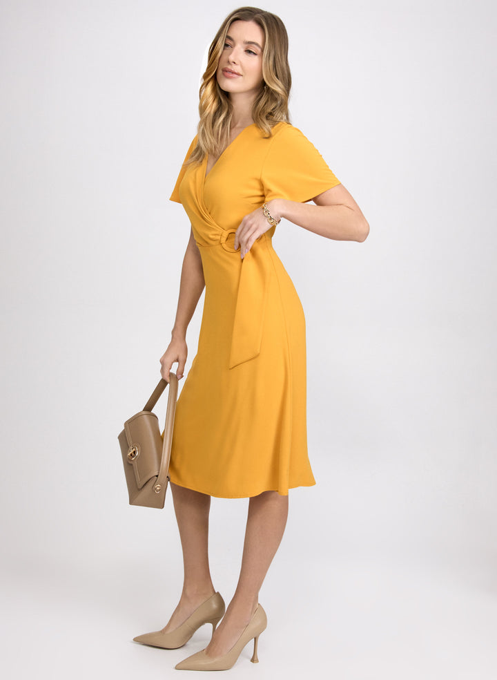 Faux-Wrap Dress