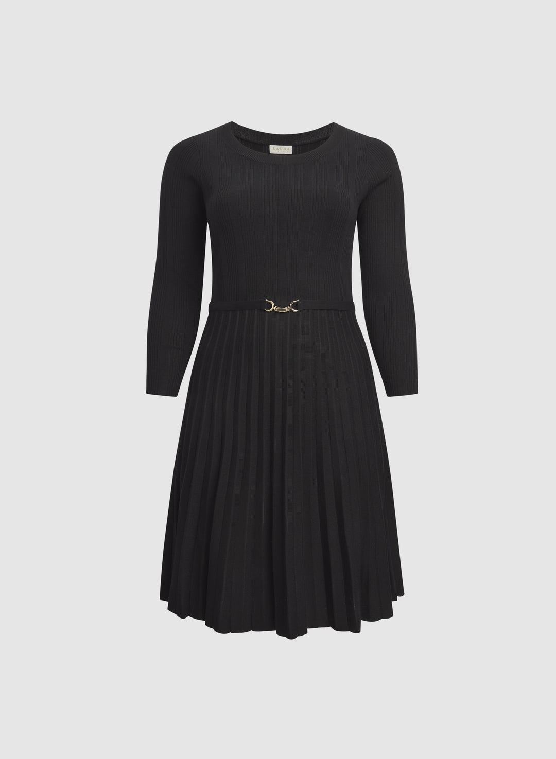 Pleated Sweater Dress