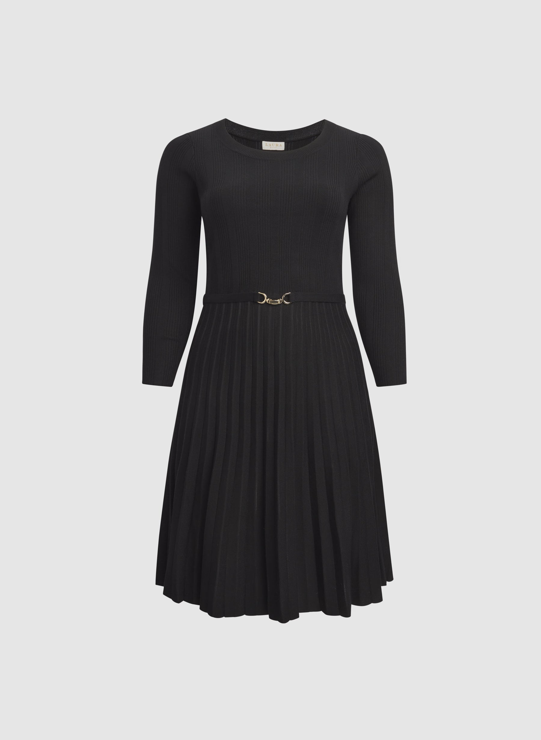 Pleated Sweater Dress