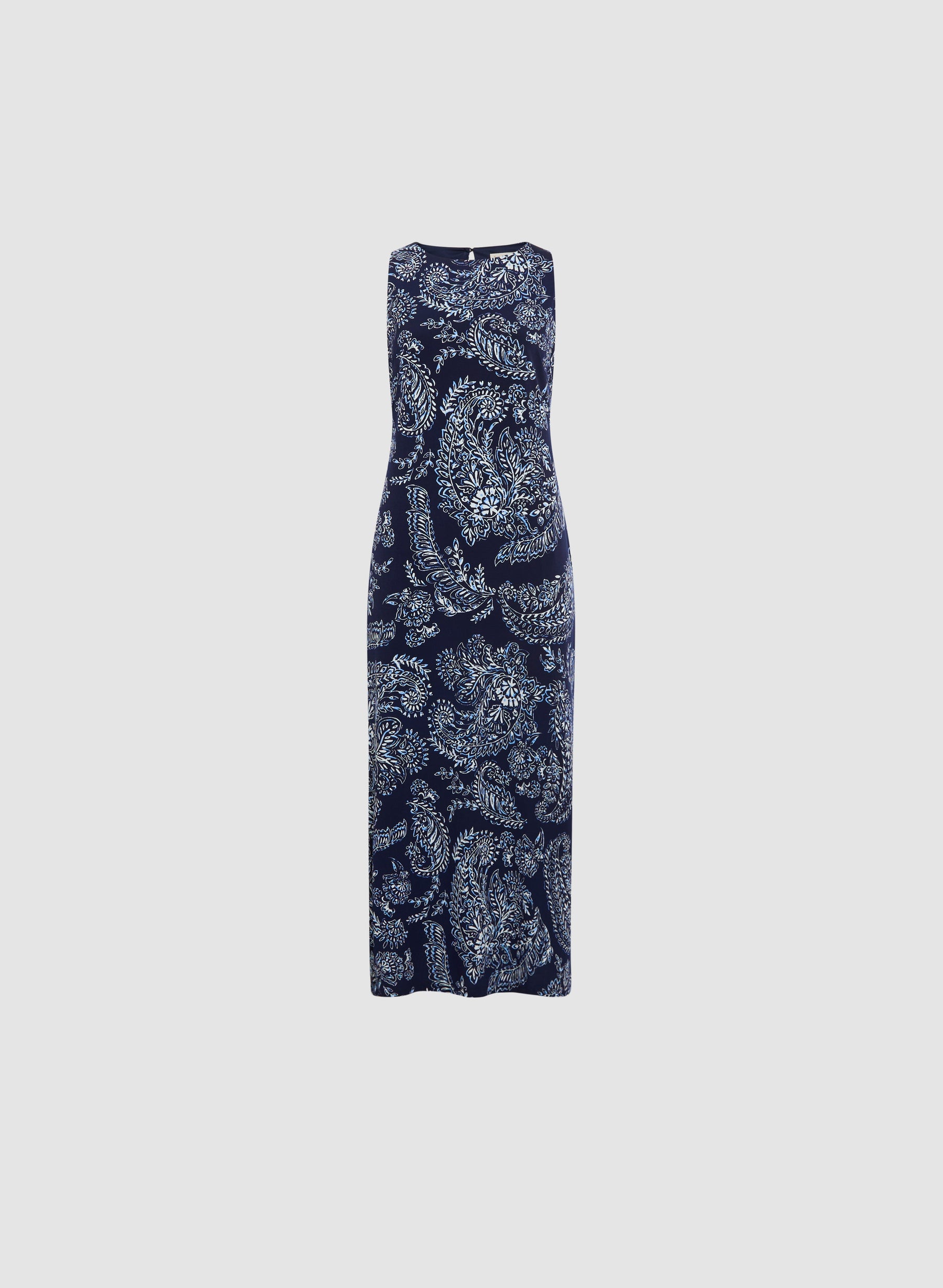 Long Paisley Print Dress