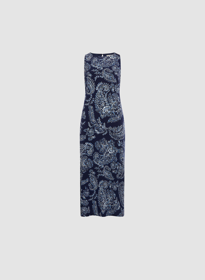 Long Paisley Print Dress