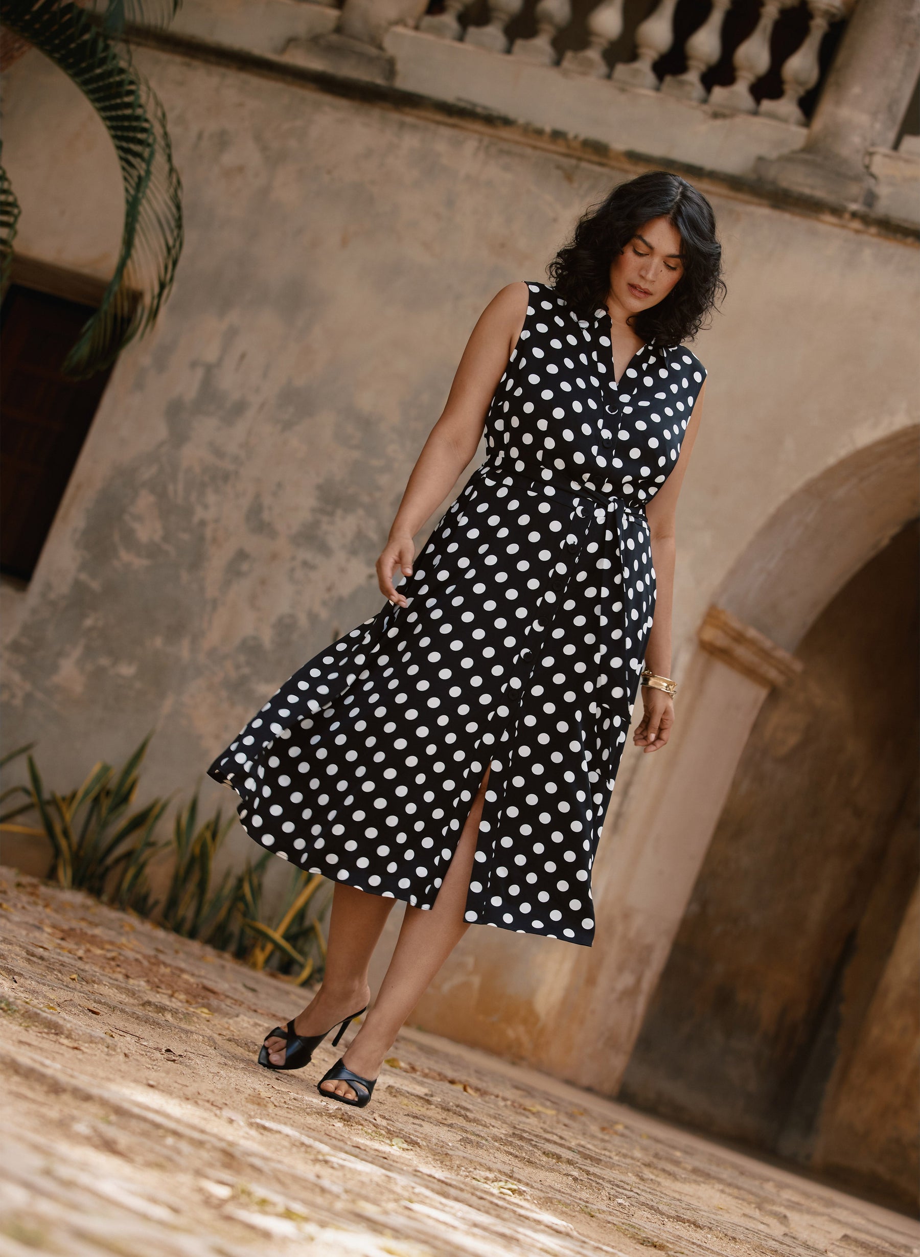 Polka Dot Shirt Dress