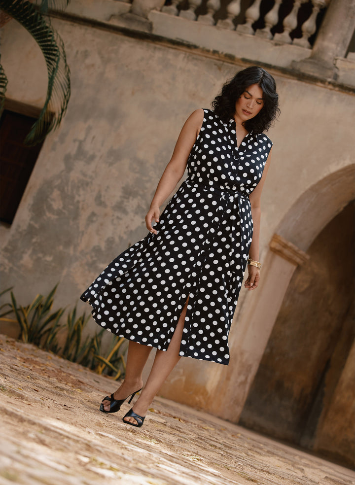 Polka Dot Shirt Dress