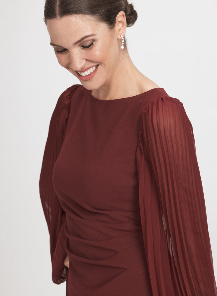 Pleated Sleeve Dress