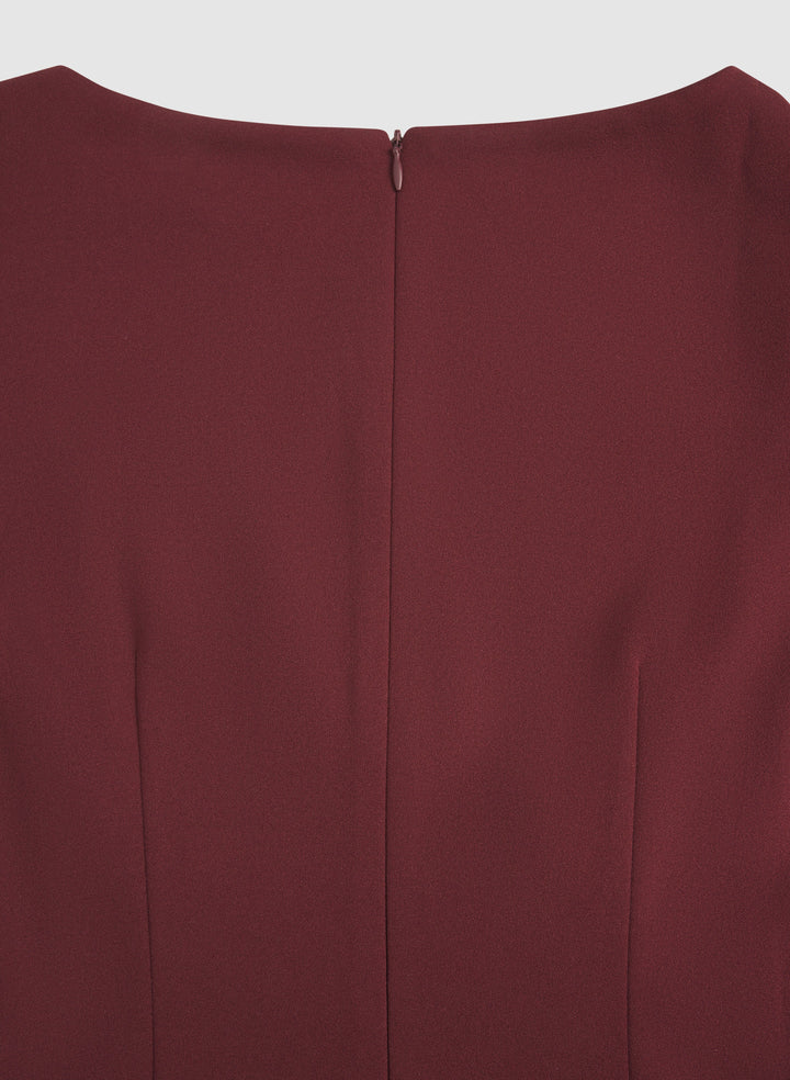 Pleated Sleeve Dress