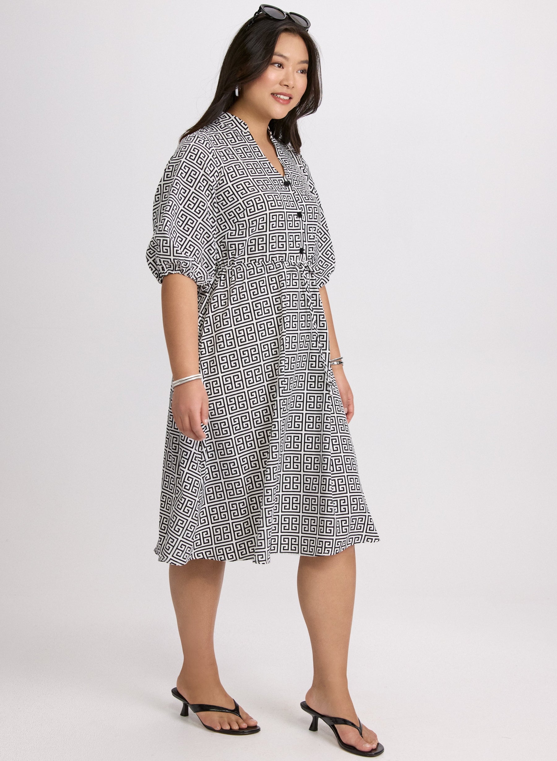Geometric Print Dress