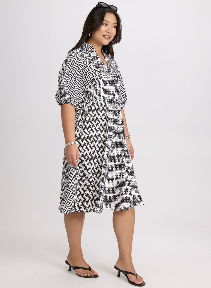 Geometric Print Dress