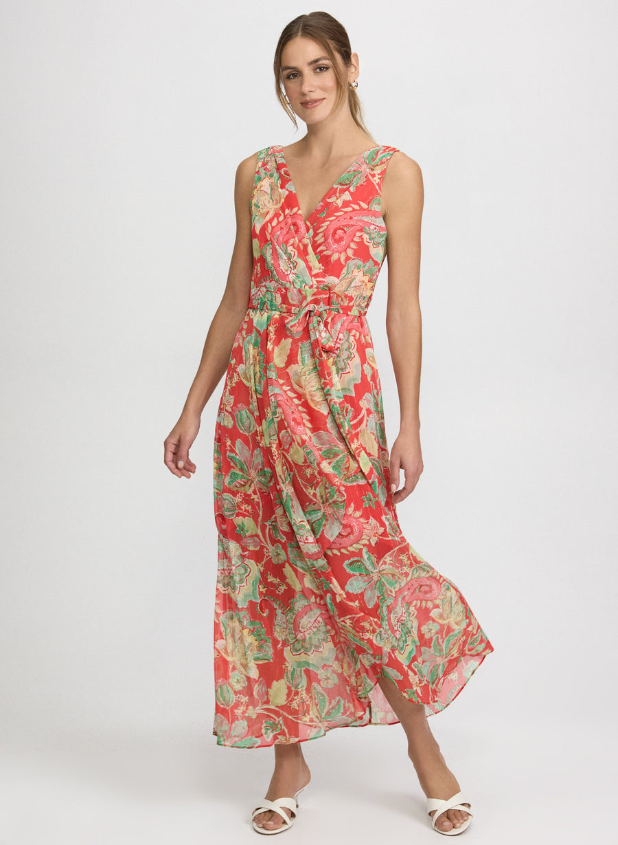 Paisley Sleeveless Maxi Dress