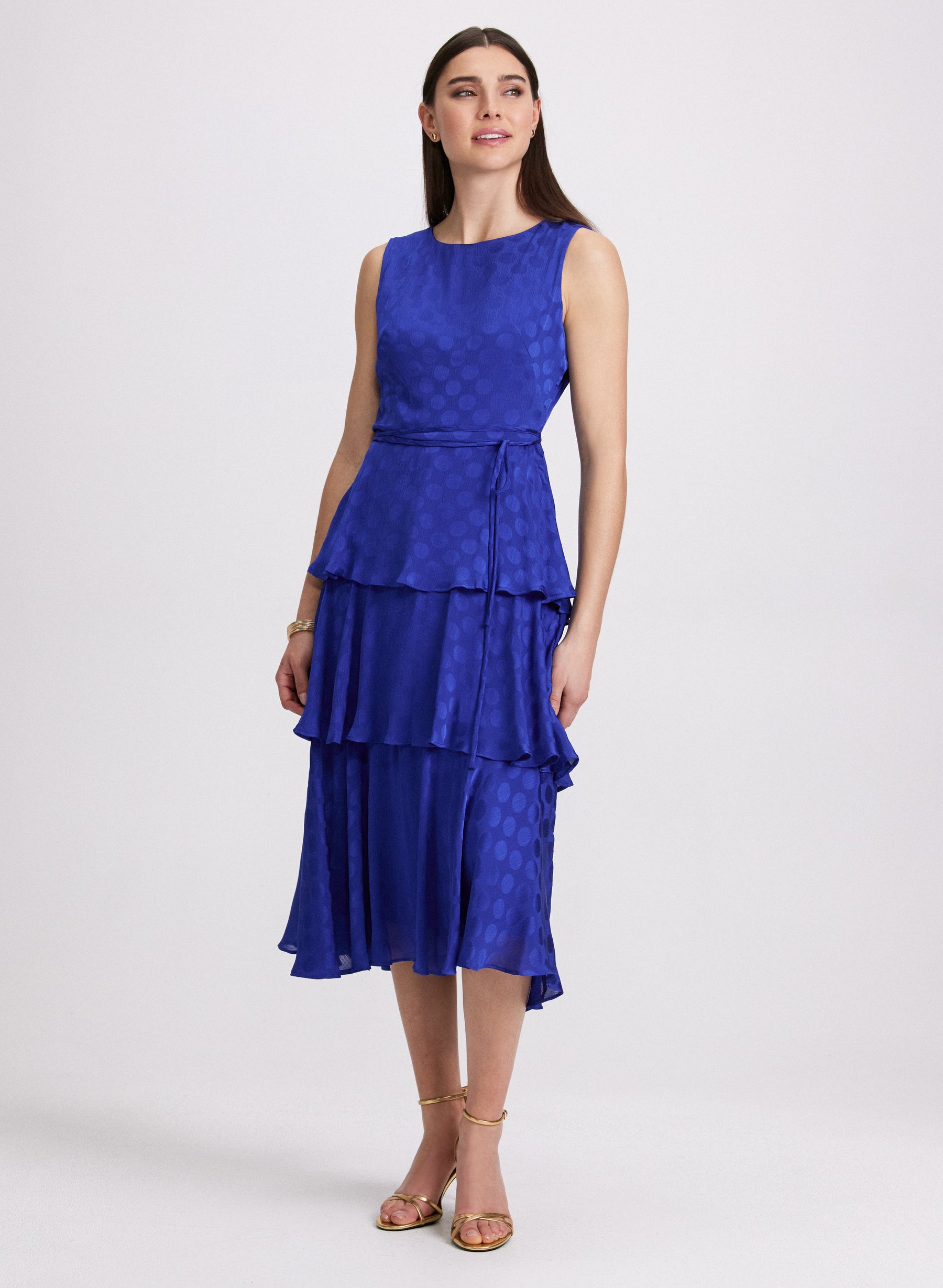 Tiered Dot Dress