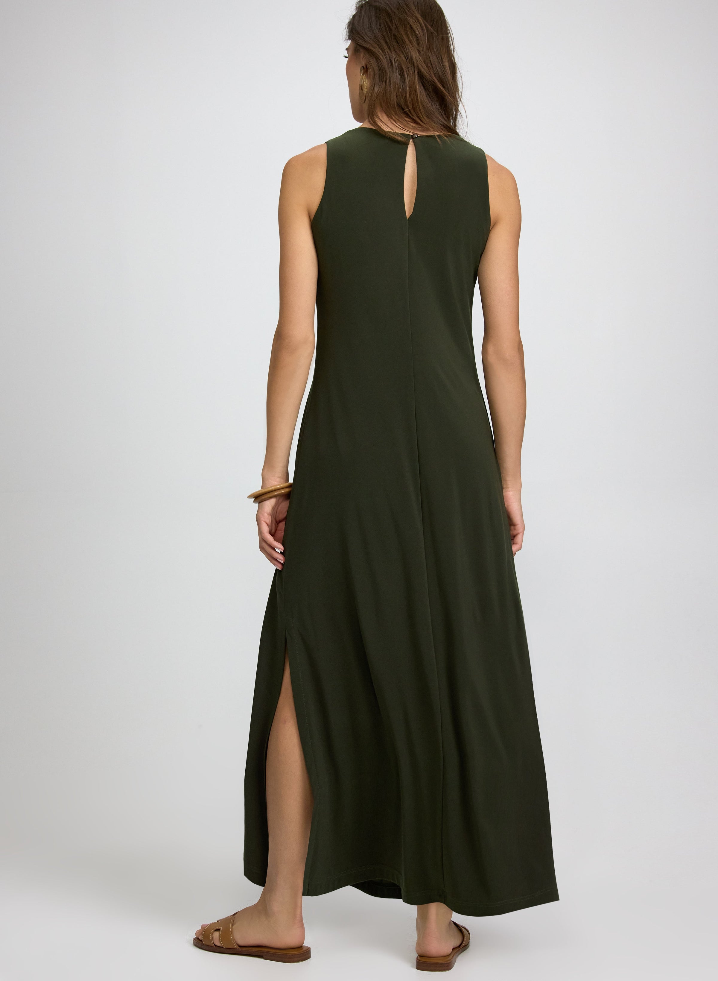 Sleeveless Jersey Maxi Dress