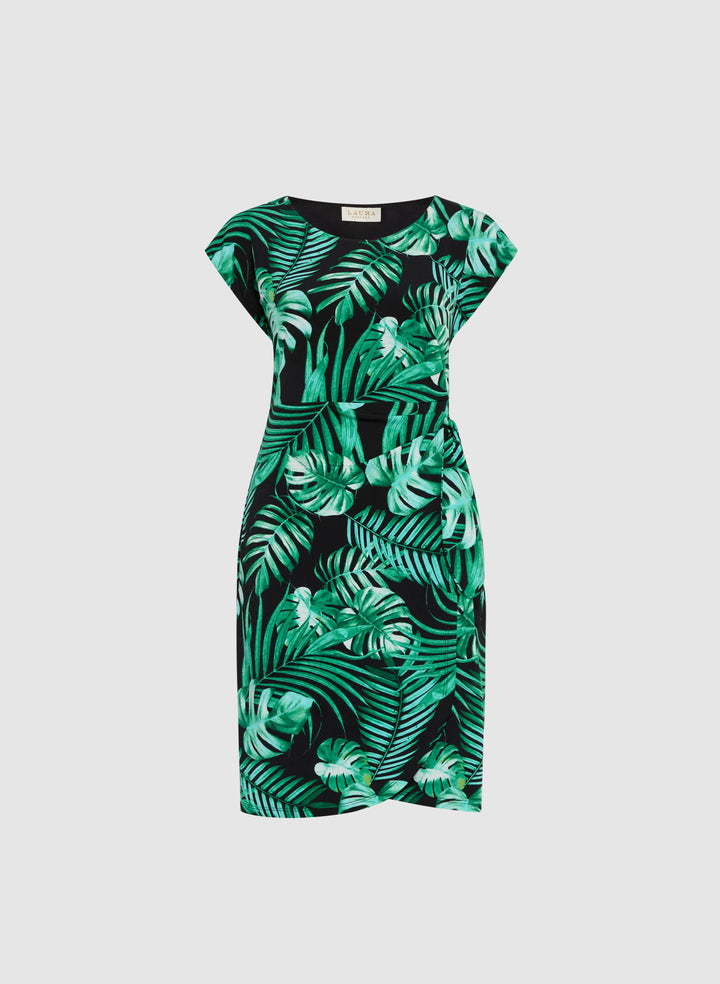 Palm Print Dress