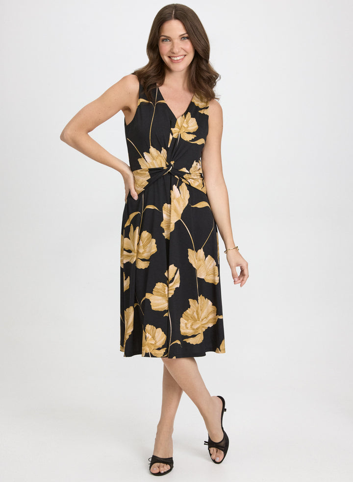 Floral Twist Front Dress