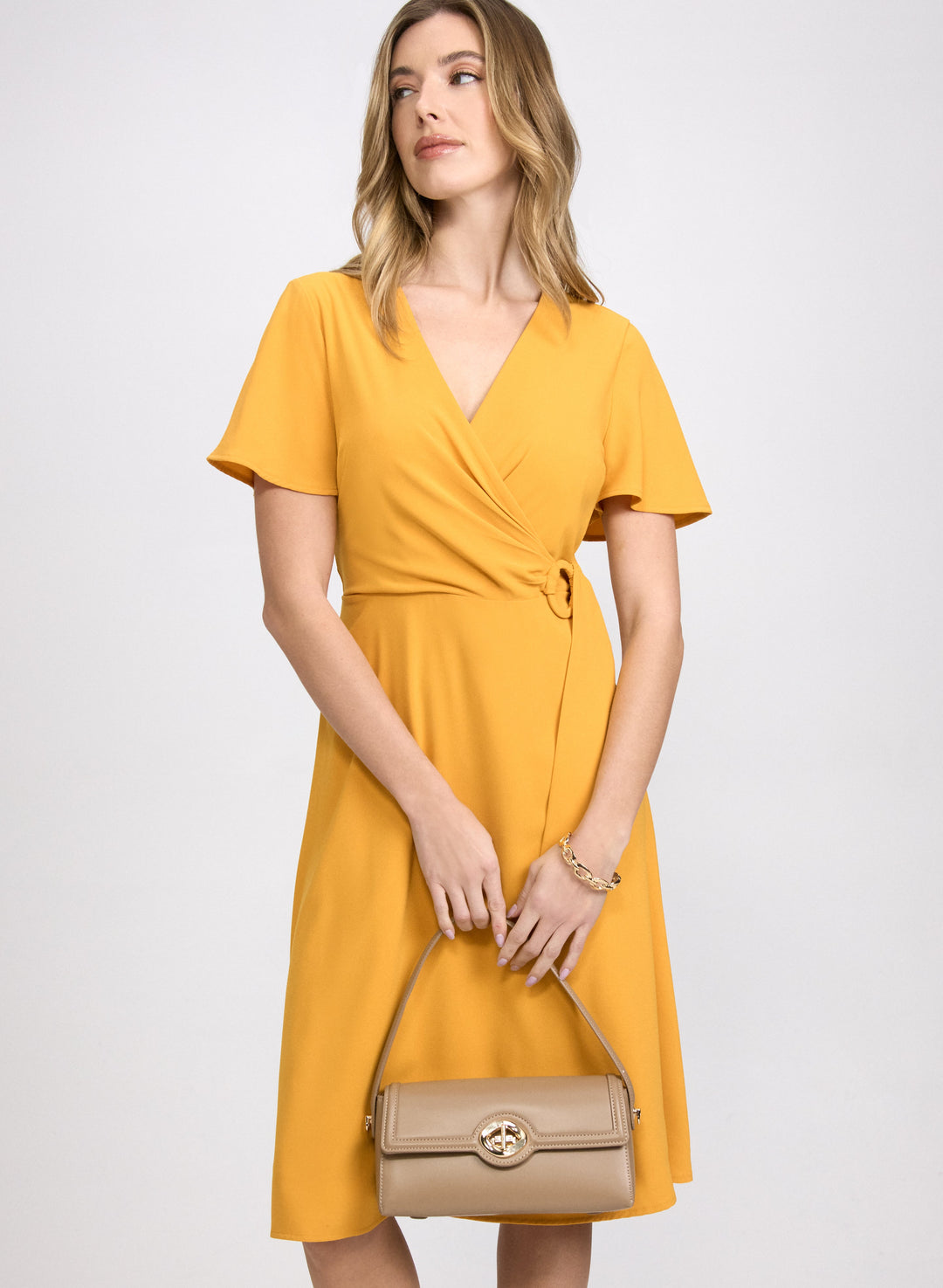 Faux-Wrap Dress