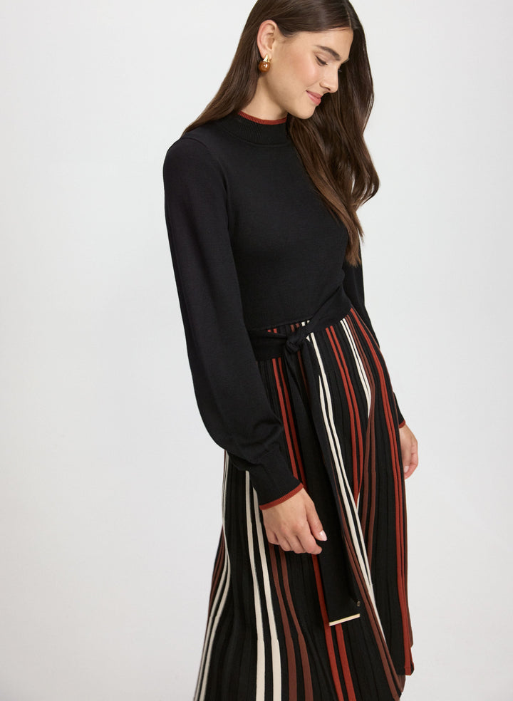 Striped Illusion Sweater Dress
