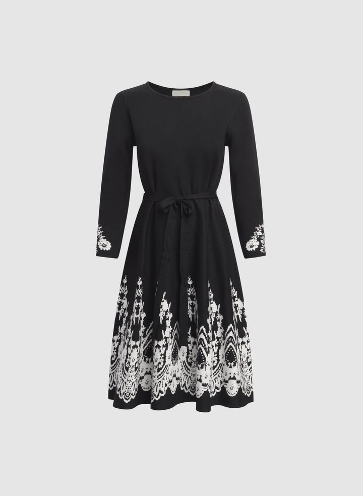 Paisley Placement Knit Dress