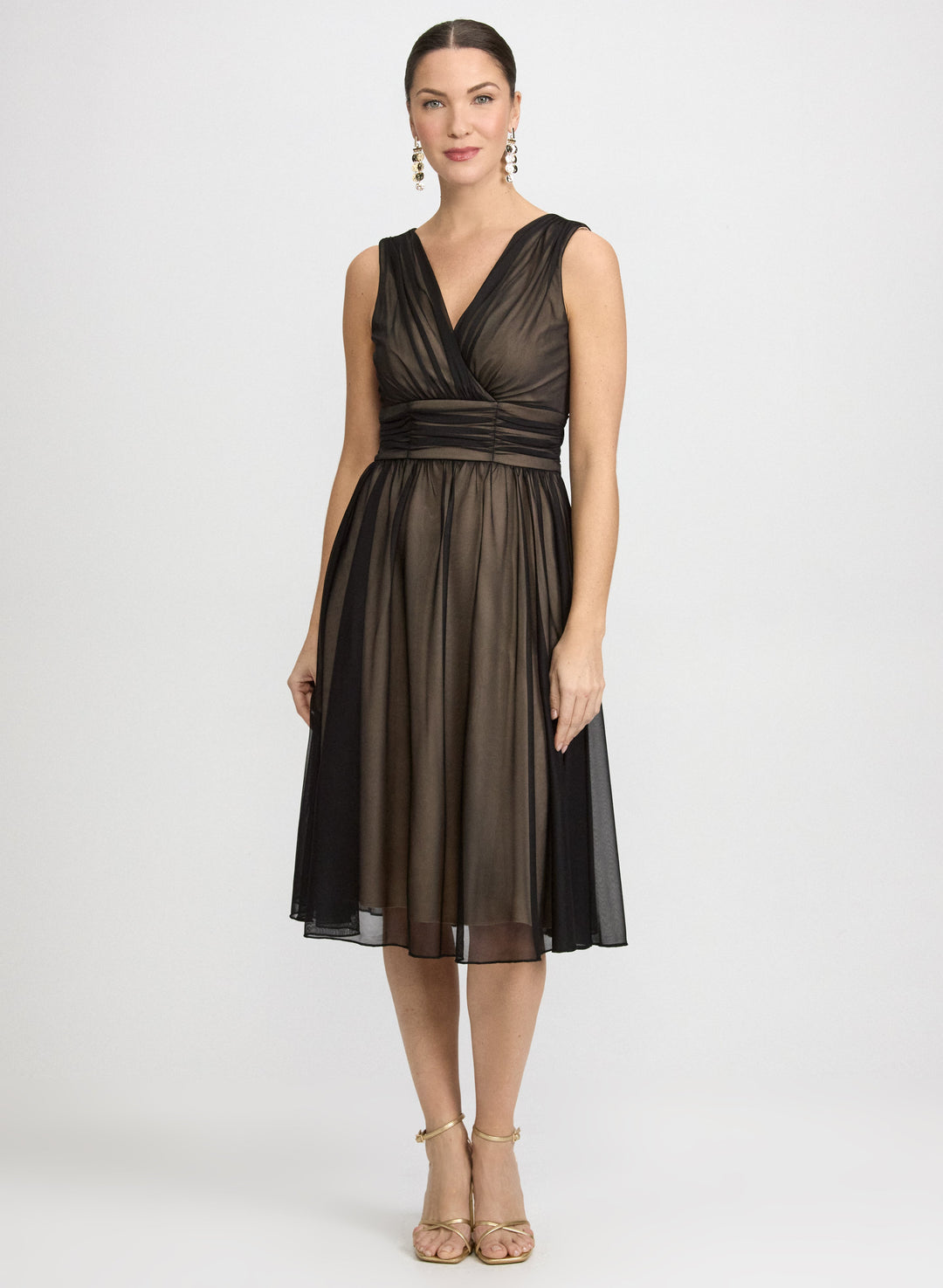 Mesh Fit and Flare Dress