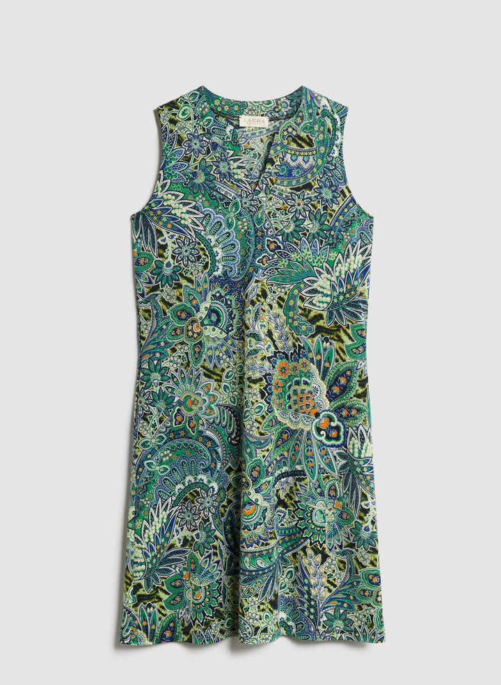 Paisley Print A-Line Dress