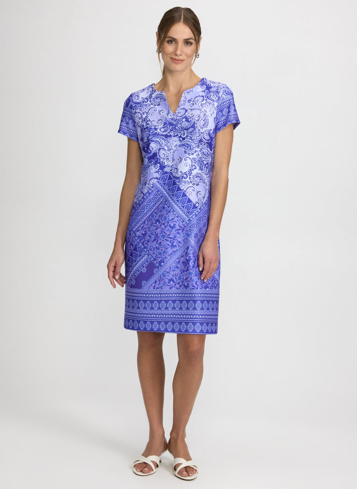 Mixed Paisley Print Dress
