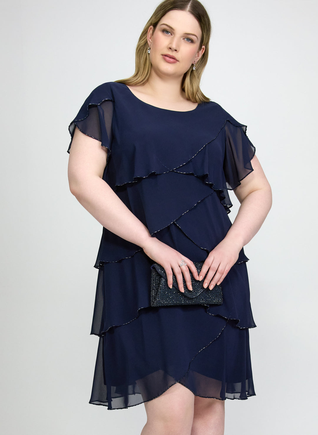 Tiered Chiffon Dress