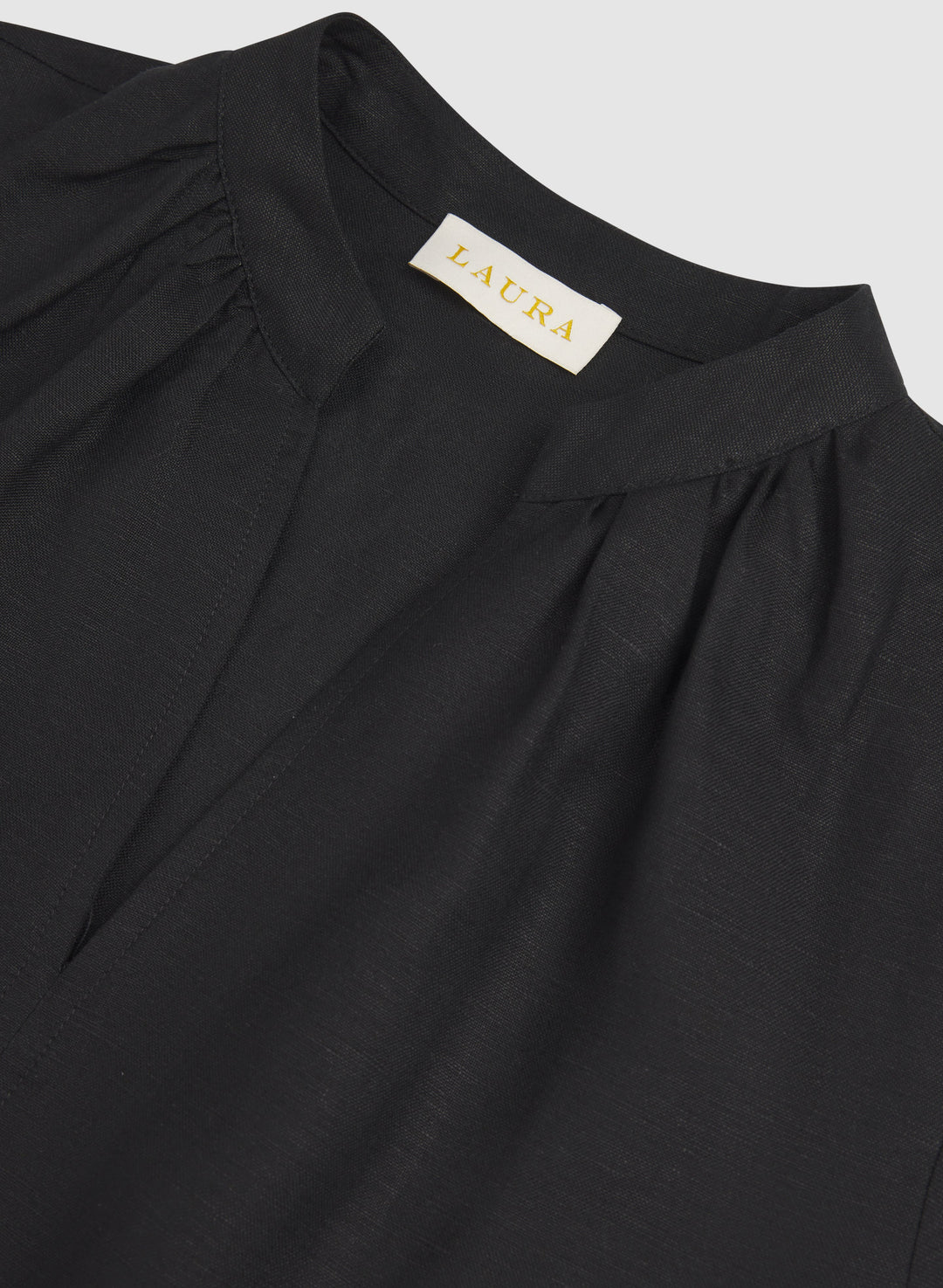 Straight Linen-Blend Dress