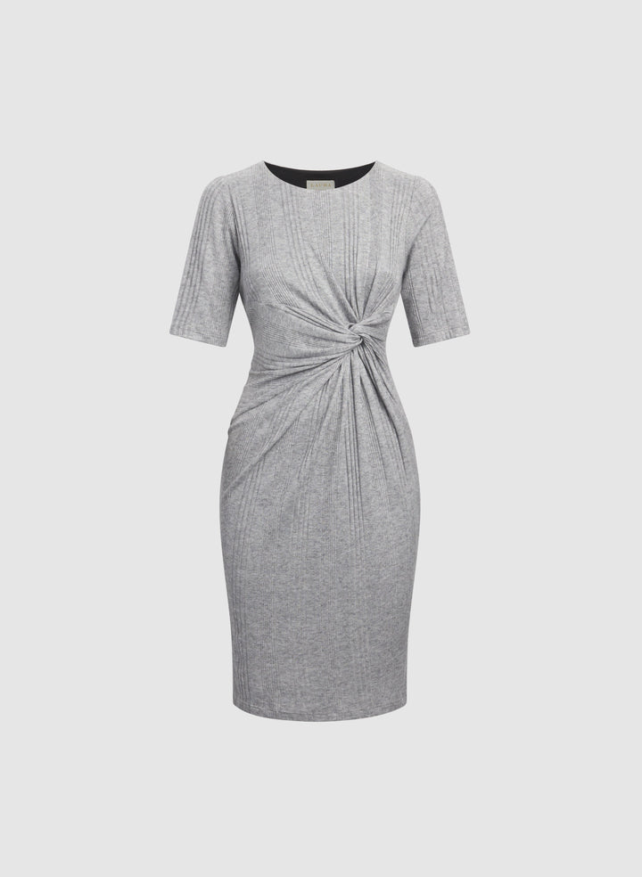 Twist Front Sweater Dress