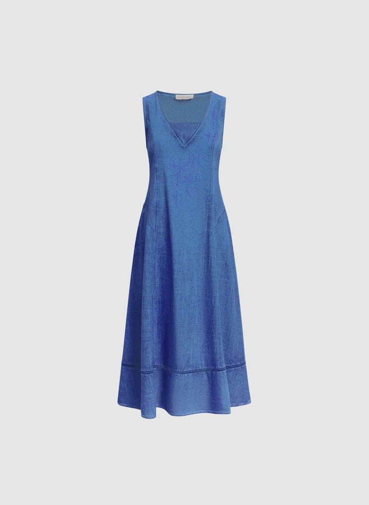 Linen-Blend Dress