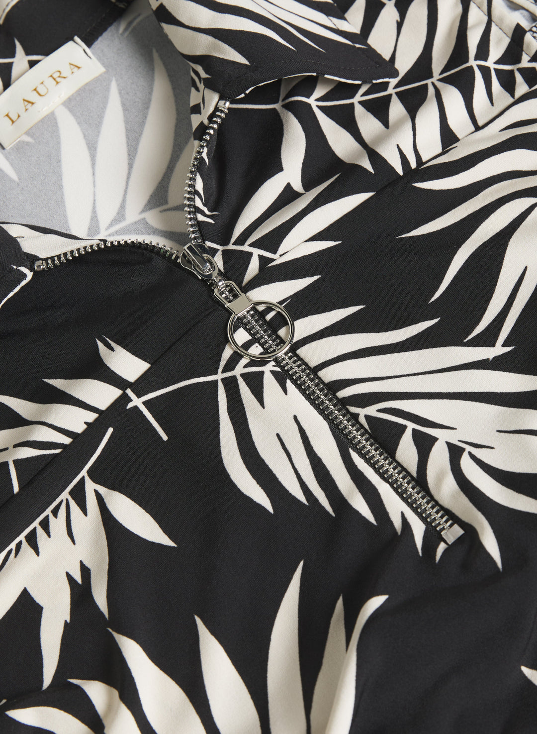 Palm Print Jersey Dress