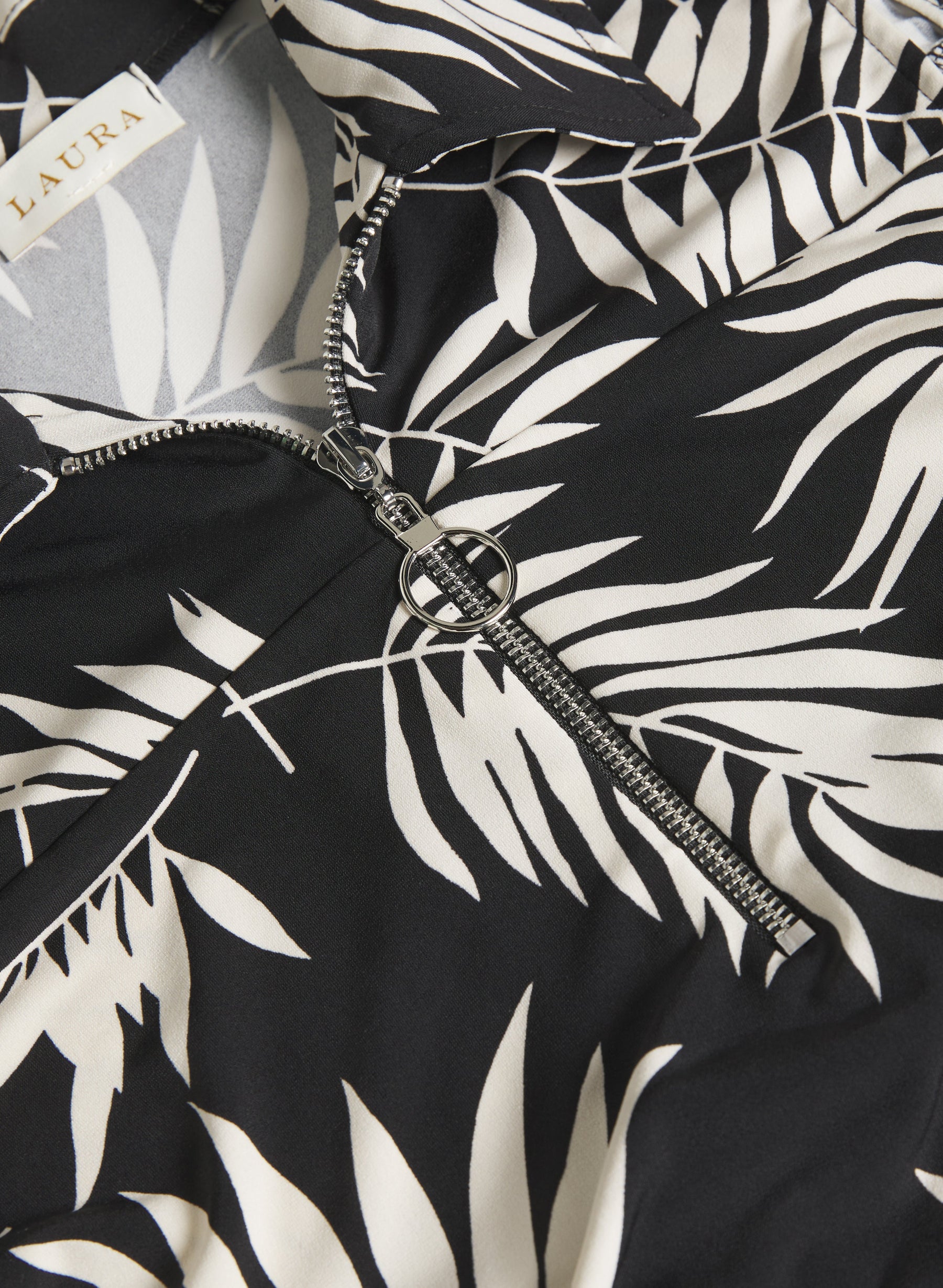 Palm Print Jersey Dress