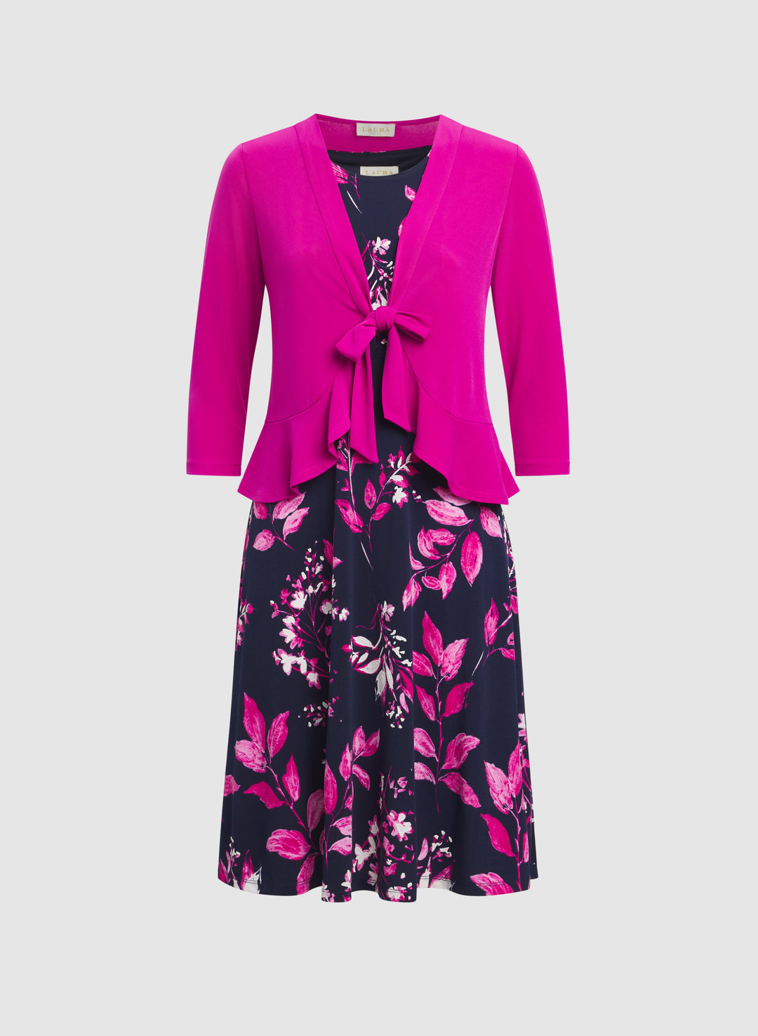 Floral Dress & Sweater Set