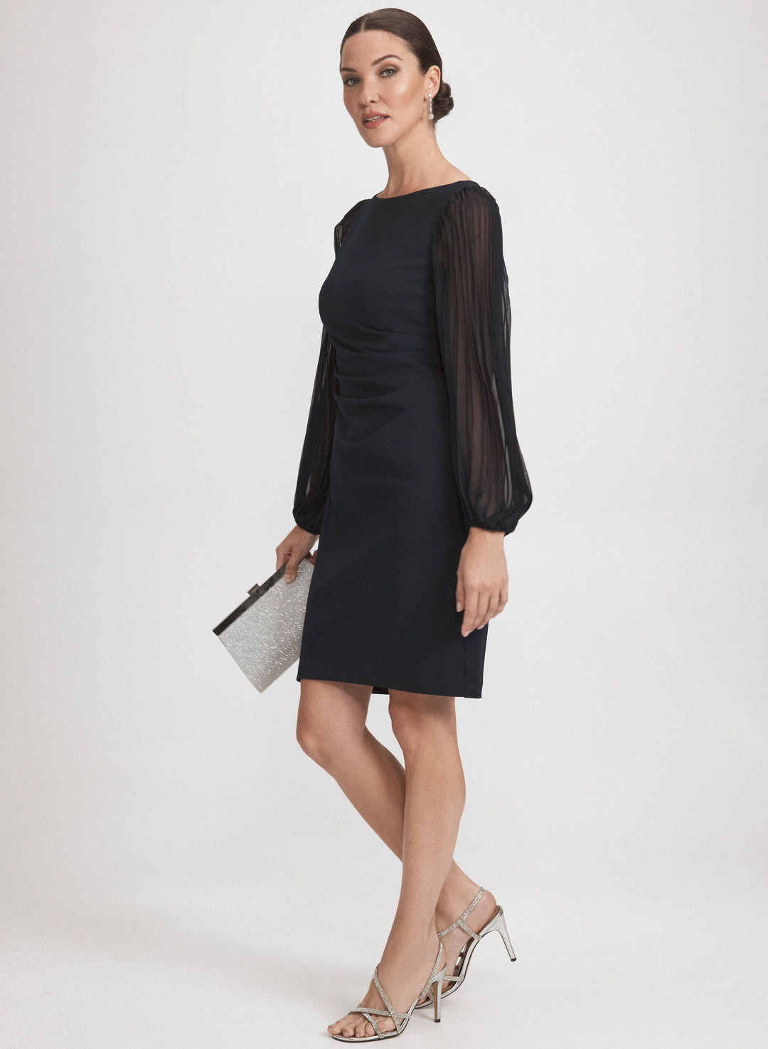 Pleated Sleeve Dress