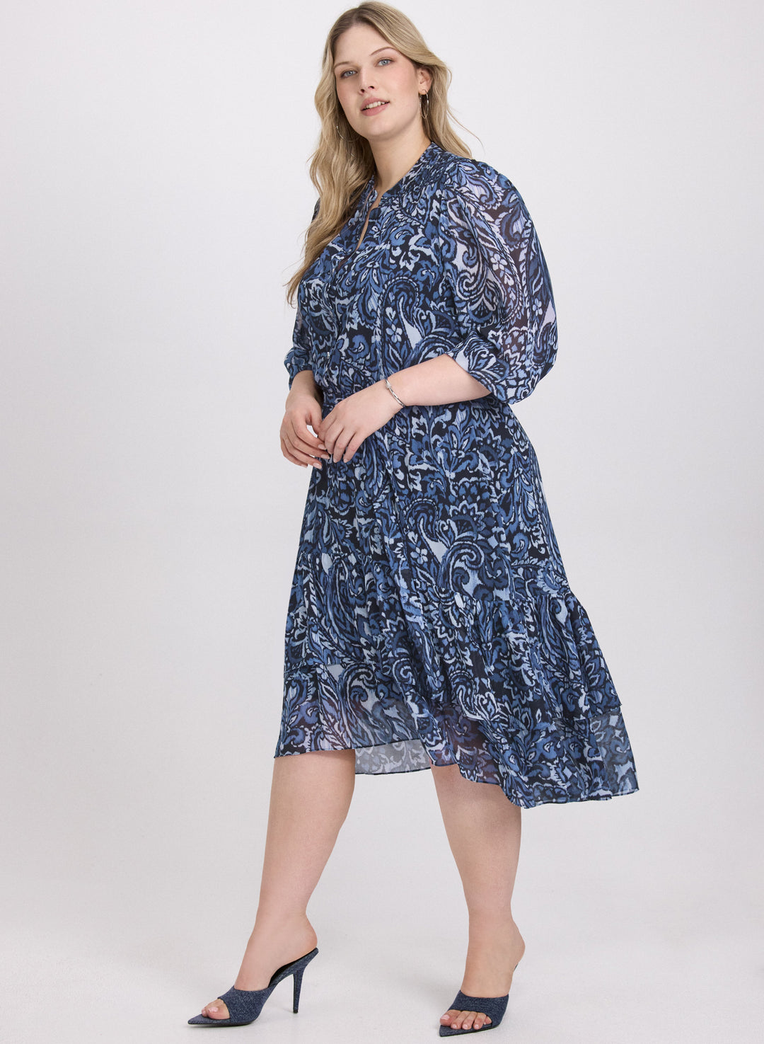 Tiered Paisley Dress